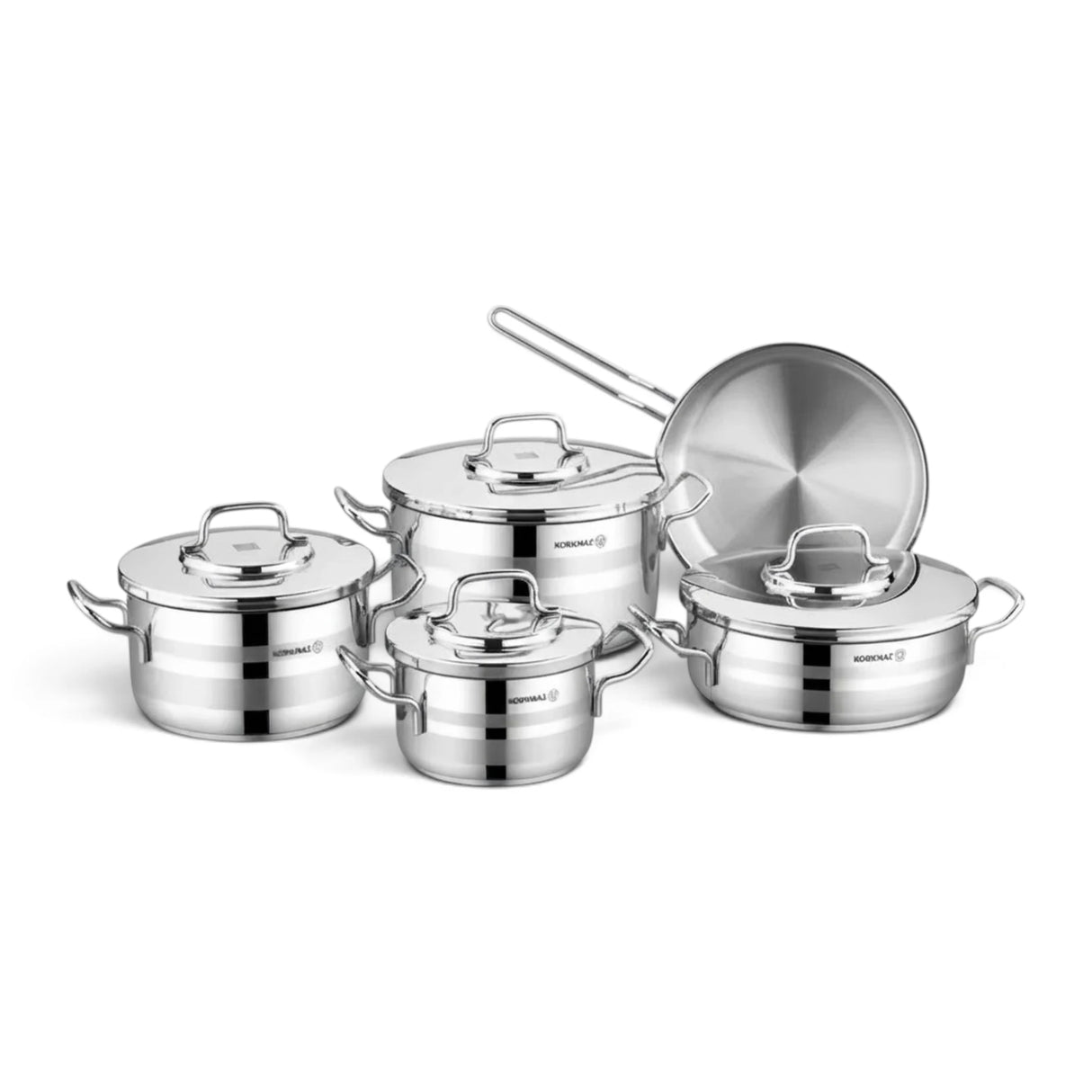 korkmaz ss kitchen set 9pc induction base turkey a1959