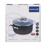 korkmaz nonstick casserole 3l induction base turkey a2950