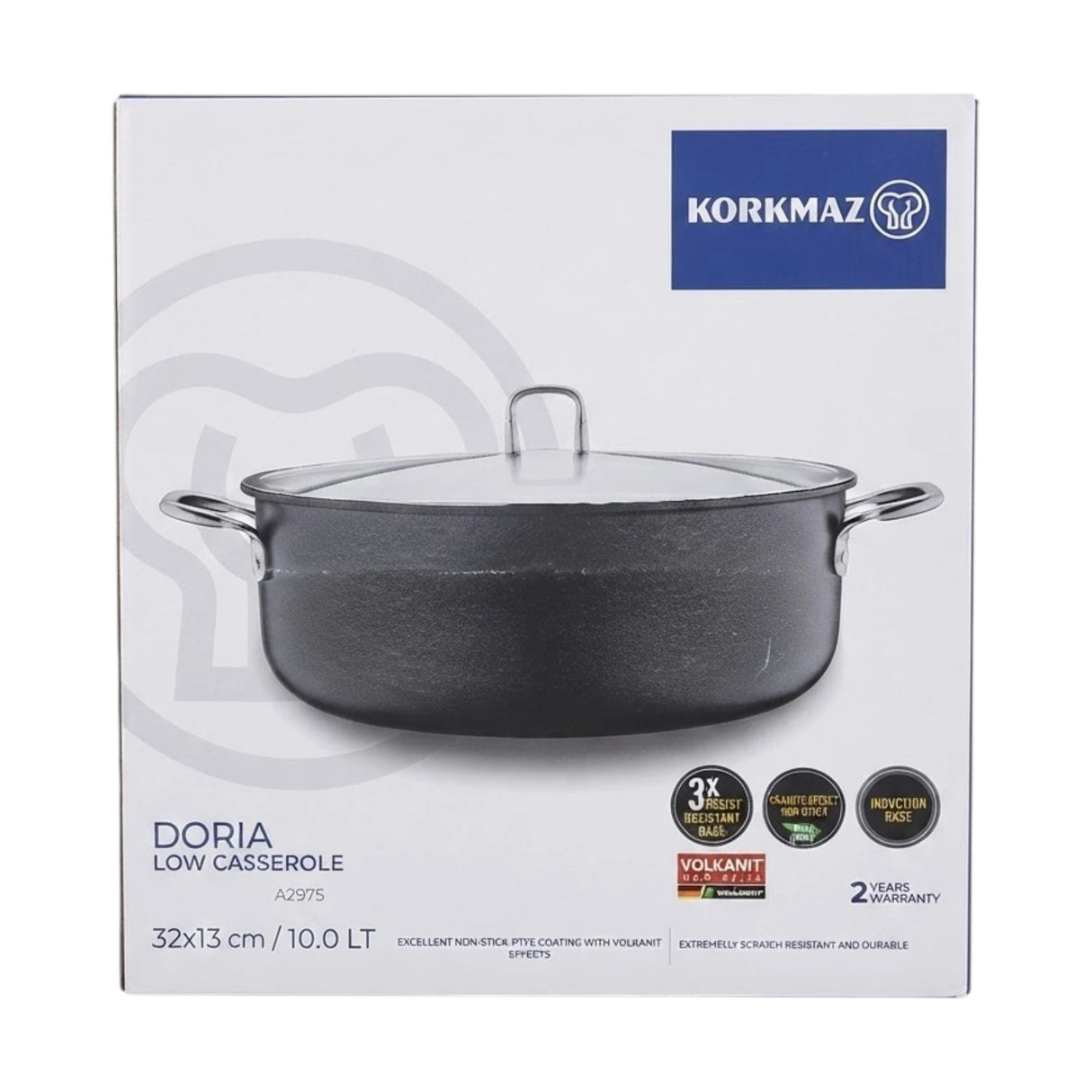 korkmaz nonstick fish pot 10l induction base turkey a2975