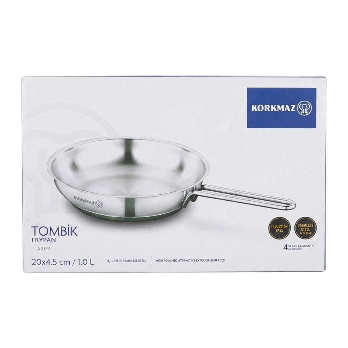 korkmaz ss fry pan 20cm induction base turkey a1079
