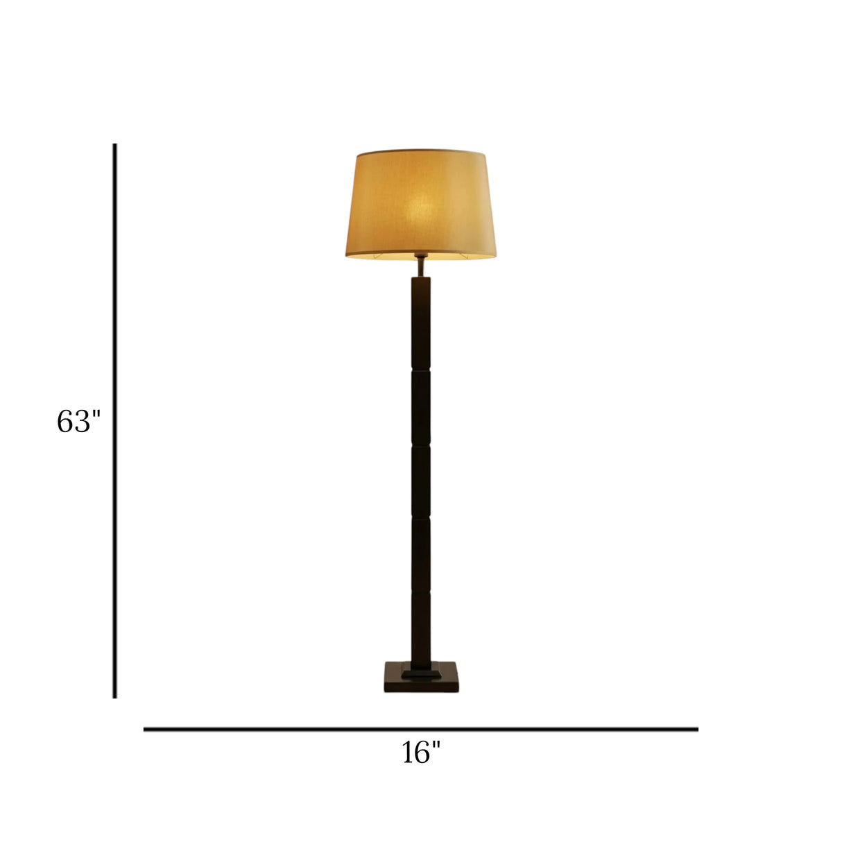 floor lamp wood regular 63"x16"