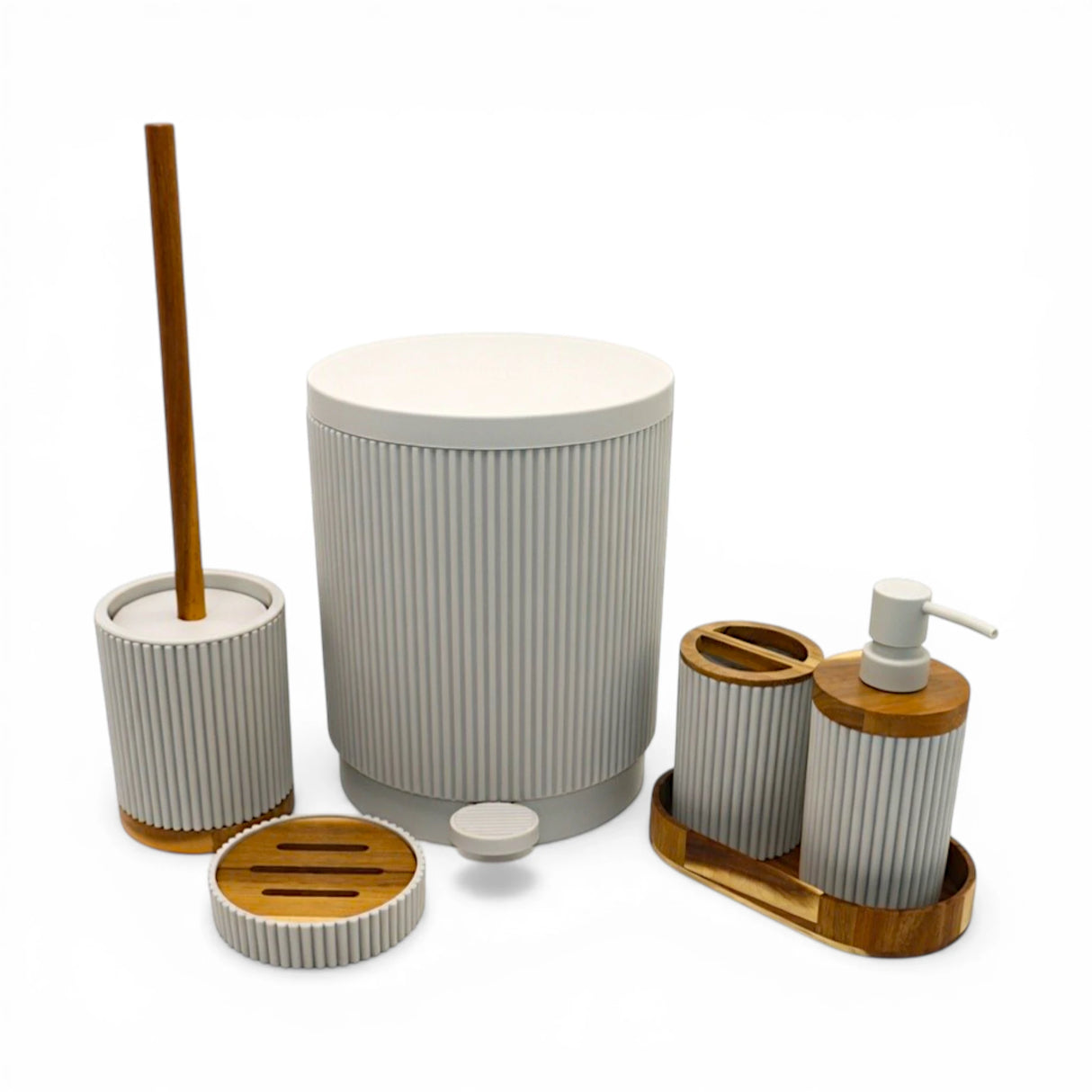 plastic bath set 6pc beige china kl9582