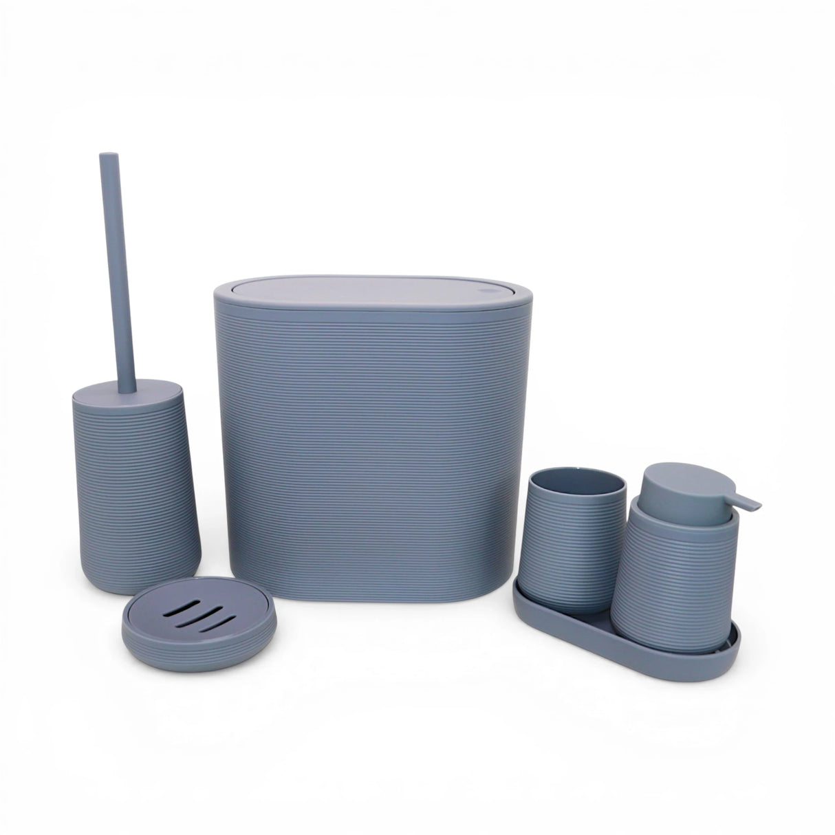 plastic bath set 6pc grey china kl9152