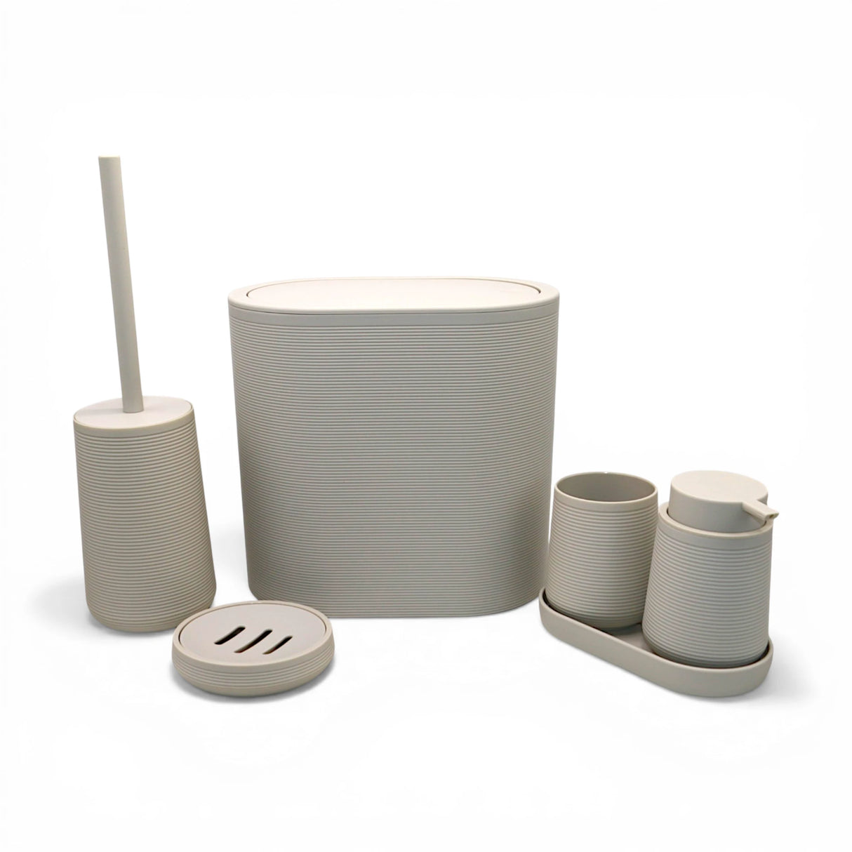 plastic bath set 6pc beige china kl9152