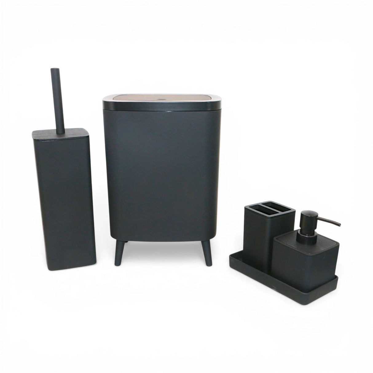 plastic bath set 5pc black china kl9246