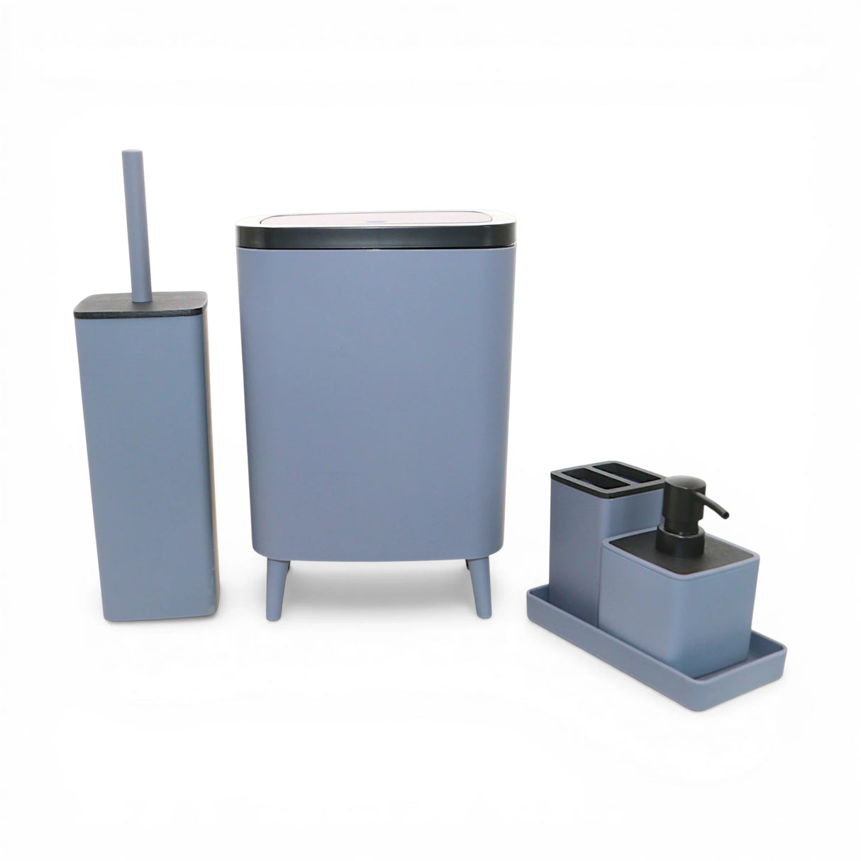 plastic bath set 5pc grey china kl9246