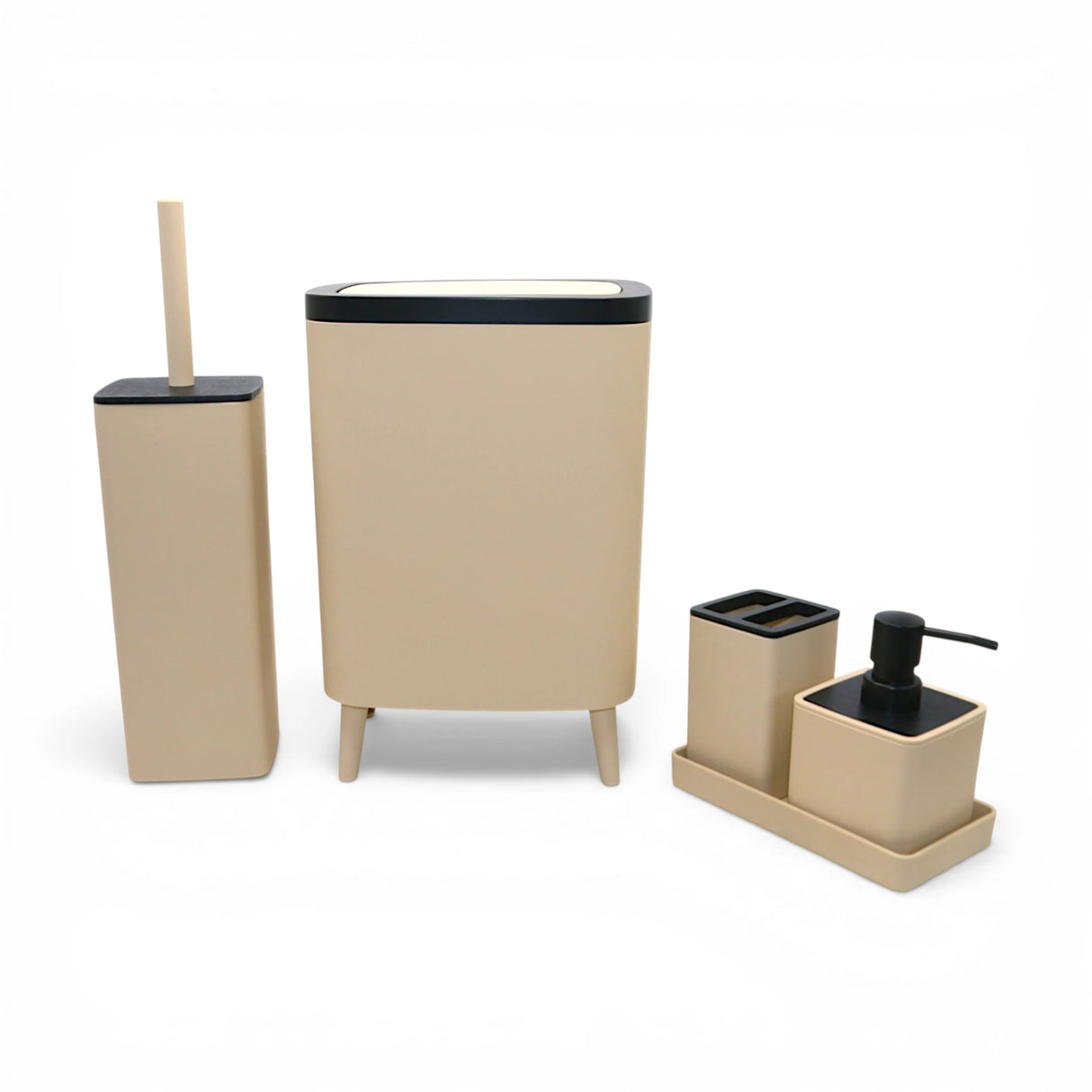 plastic bath set 5pc beige china kl9246