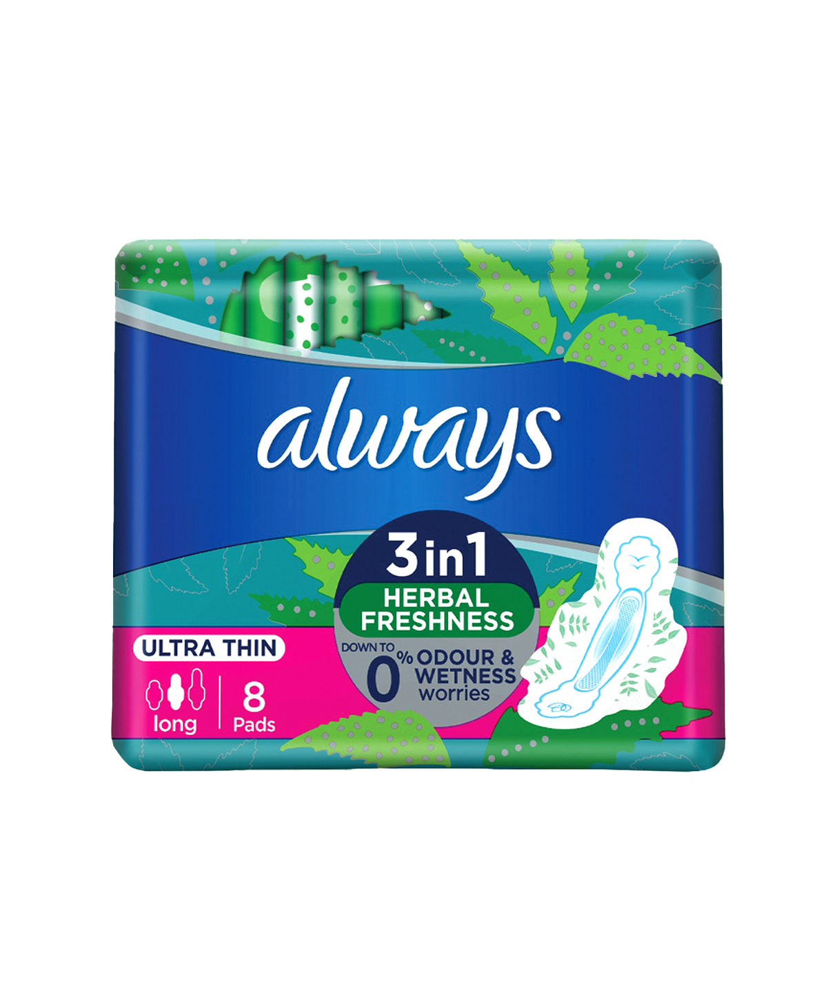always pad herbal freshness ultra thin 3in1 8pc
