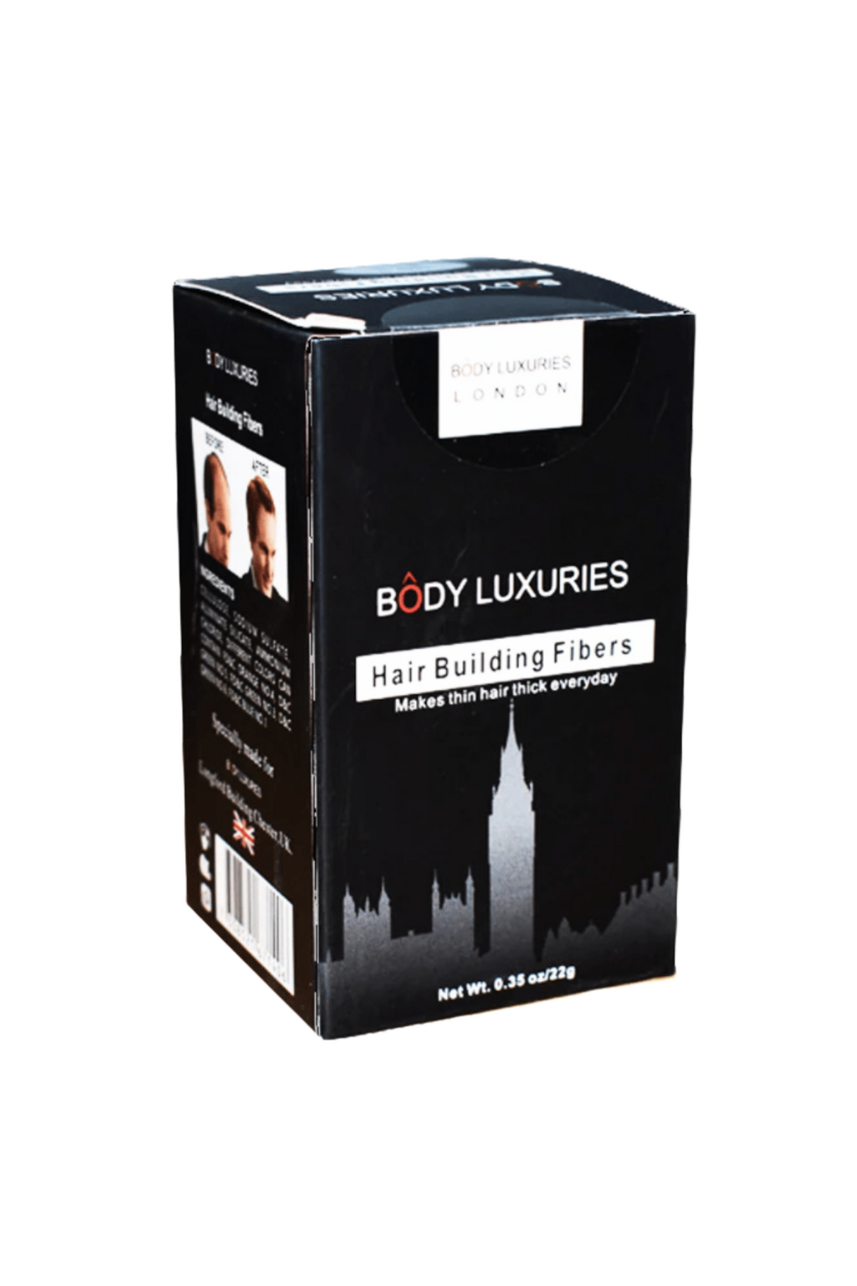 body luxuries hair building fibers black 22g