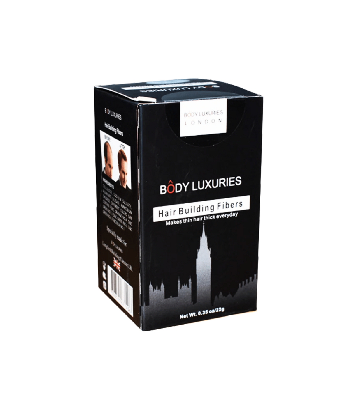 body luxuries hair building fibers black 22g
