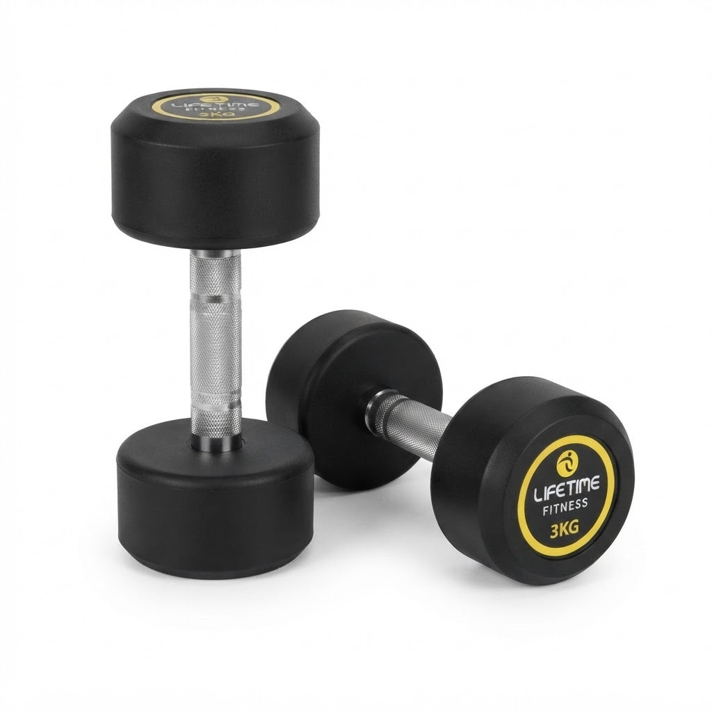 DUMBBELL RUBBER LIFE TIME 3KG 1 piece