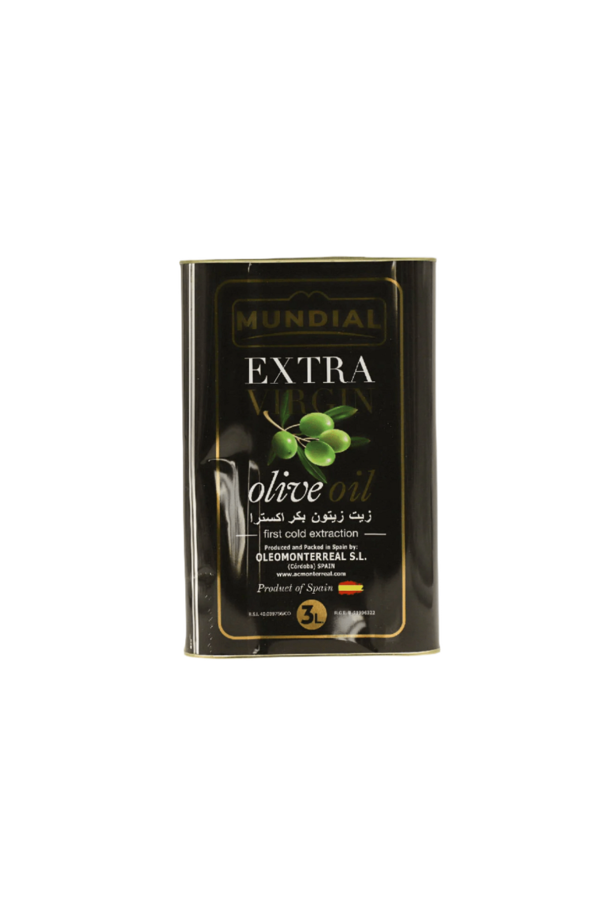 mundial olive oil extra virgin 3l tin
