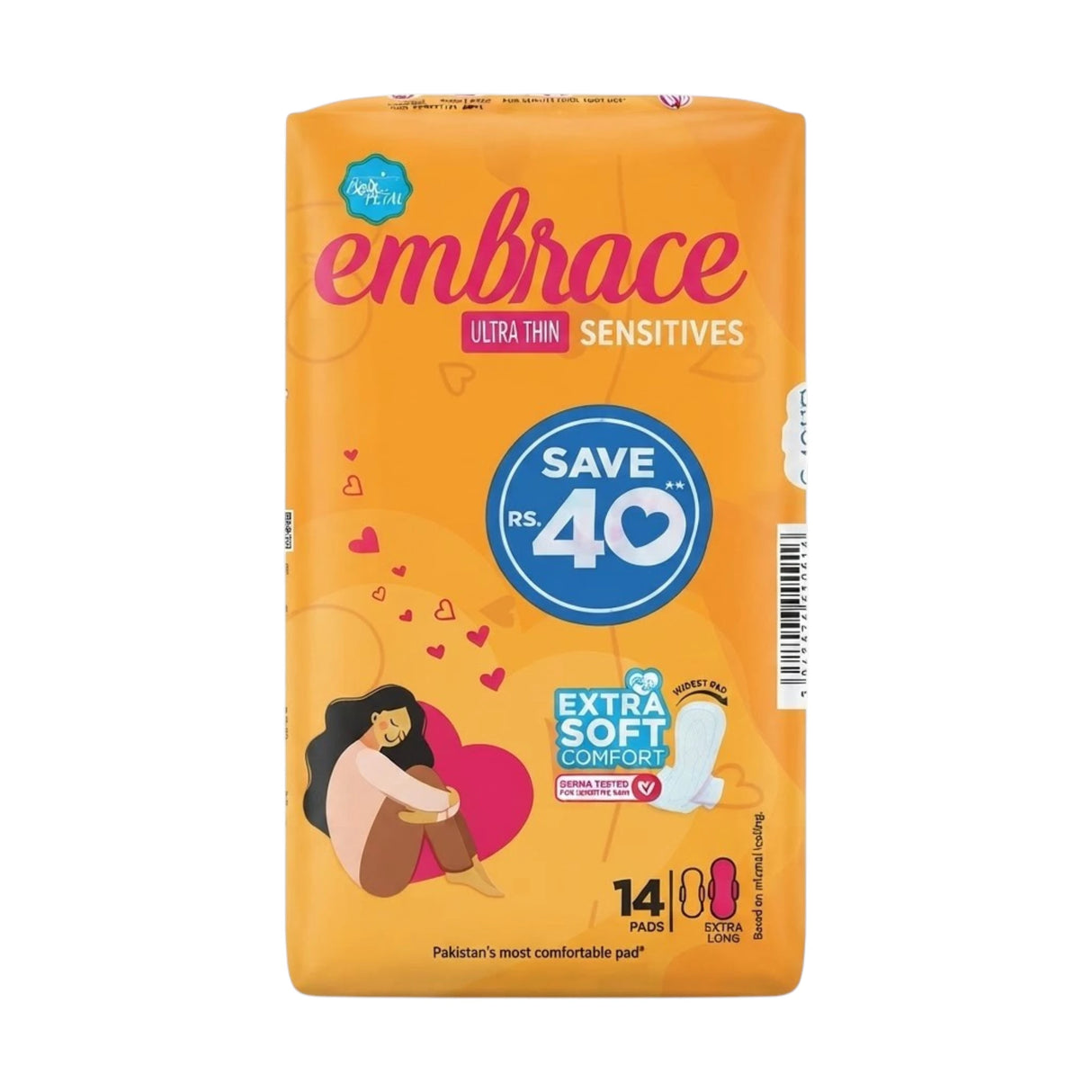 embrace ultra thin sensitives 14 pads
