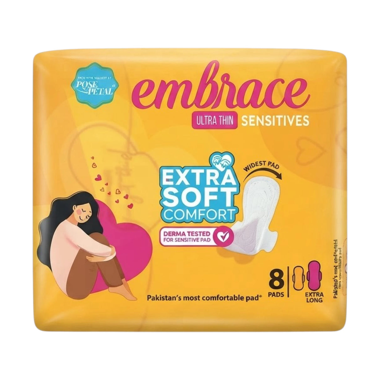 embrace ultra thin sensitives 8 pads