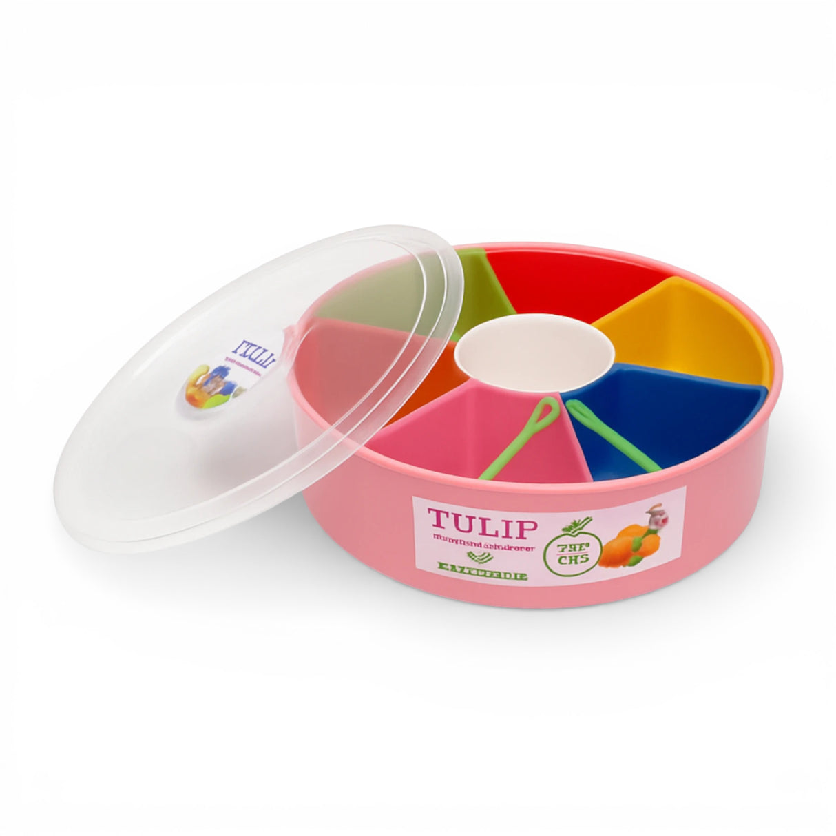 plastic spice box 6 sections pak