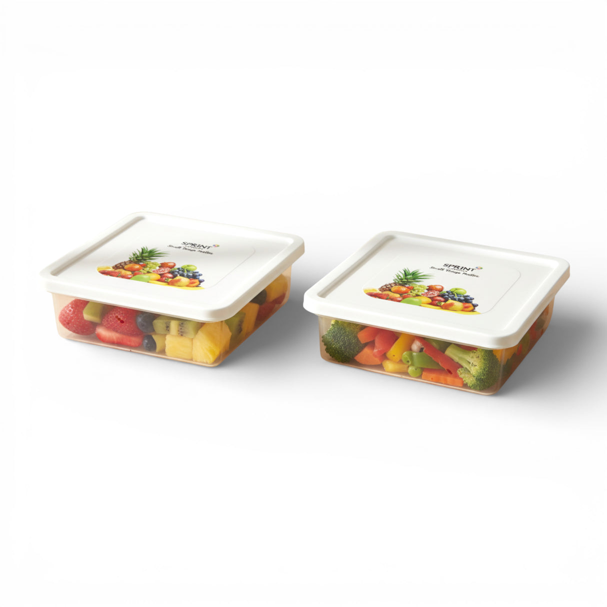 plastic box 2pc square pak sprint homeware