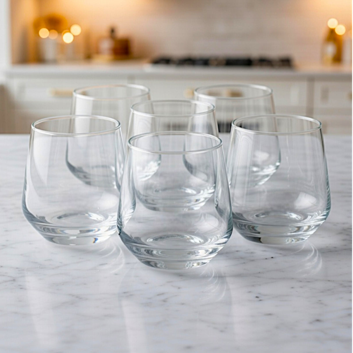 green apple glass tumbler 6pc pak j7018-2