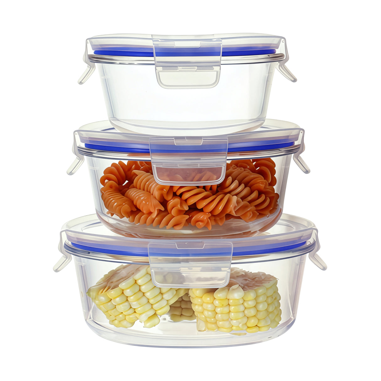 green apple glass food container 3pc round pak ek30/l3