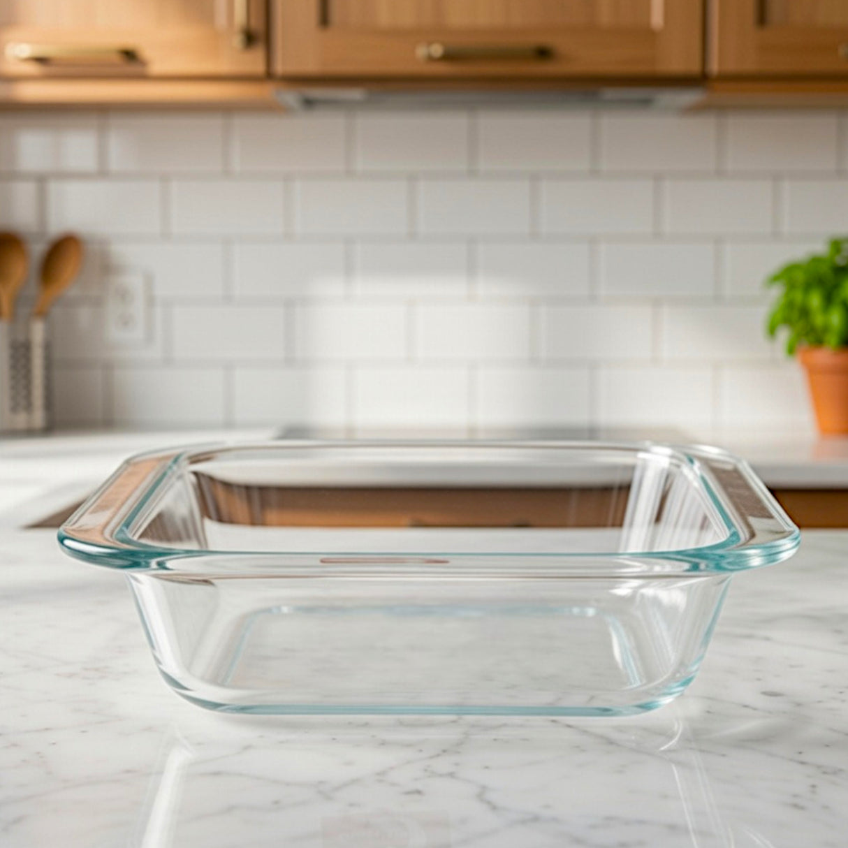green apple glass dish 910ml square pak p132-8