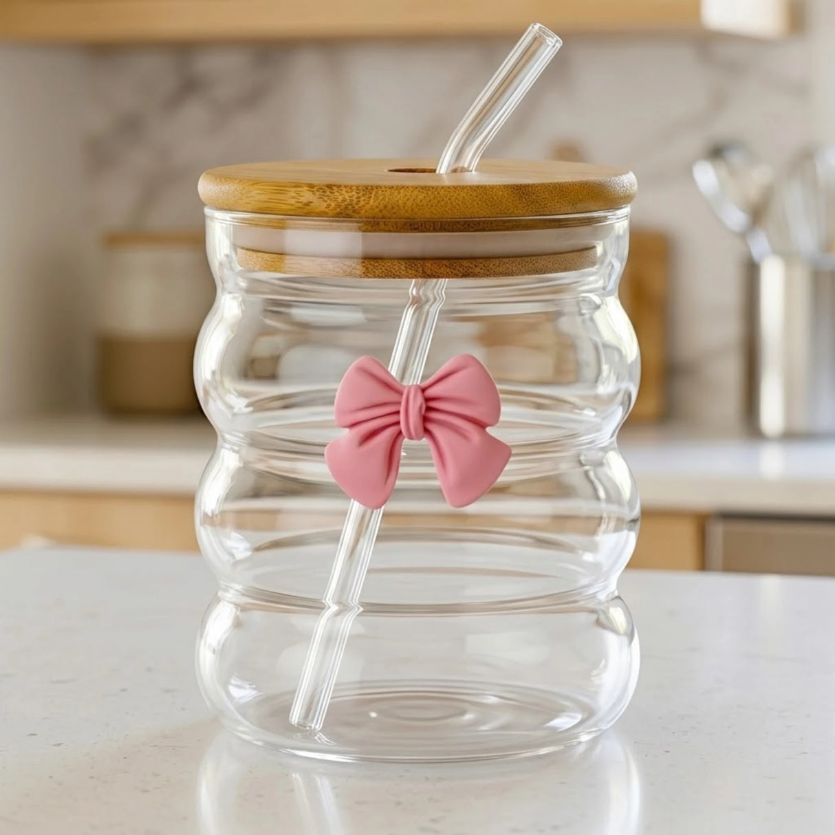 glass mason jar & wood lid tie china 8729