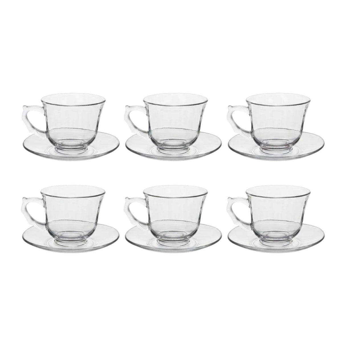 deli glass cup & saucer set pak cf023/l12