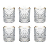 deli glass tumbler 6pc golden line pak dskb012r