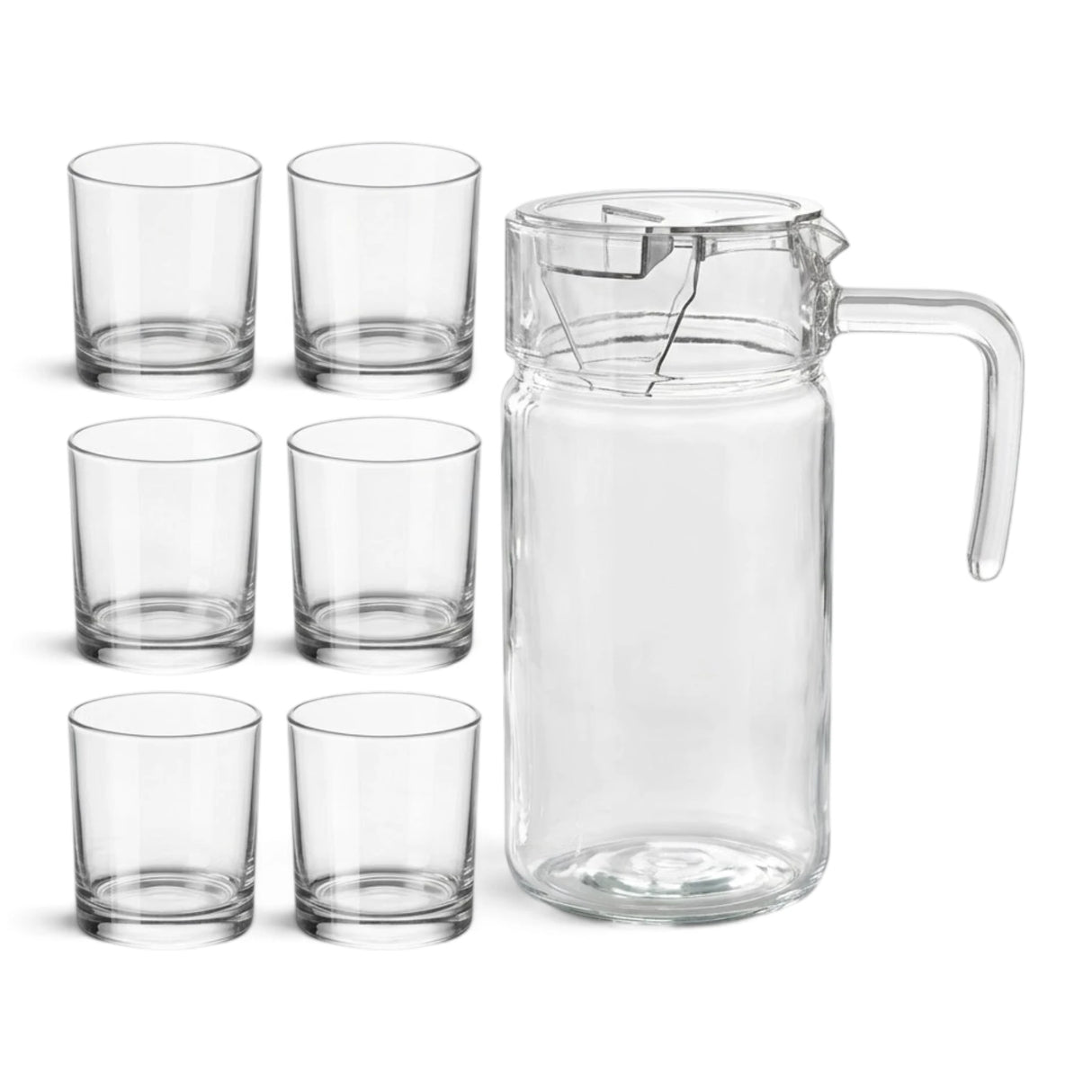 deli glass water set 7pc pak e003h1-82089/l7