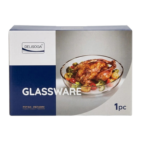 deli glass dish 8.5" oval pak p137-8.5