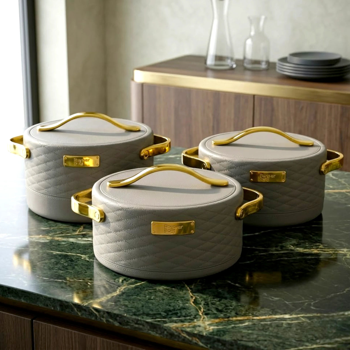 hot pot 3pc round gray china ehp