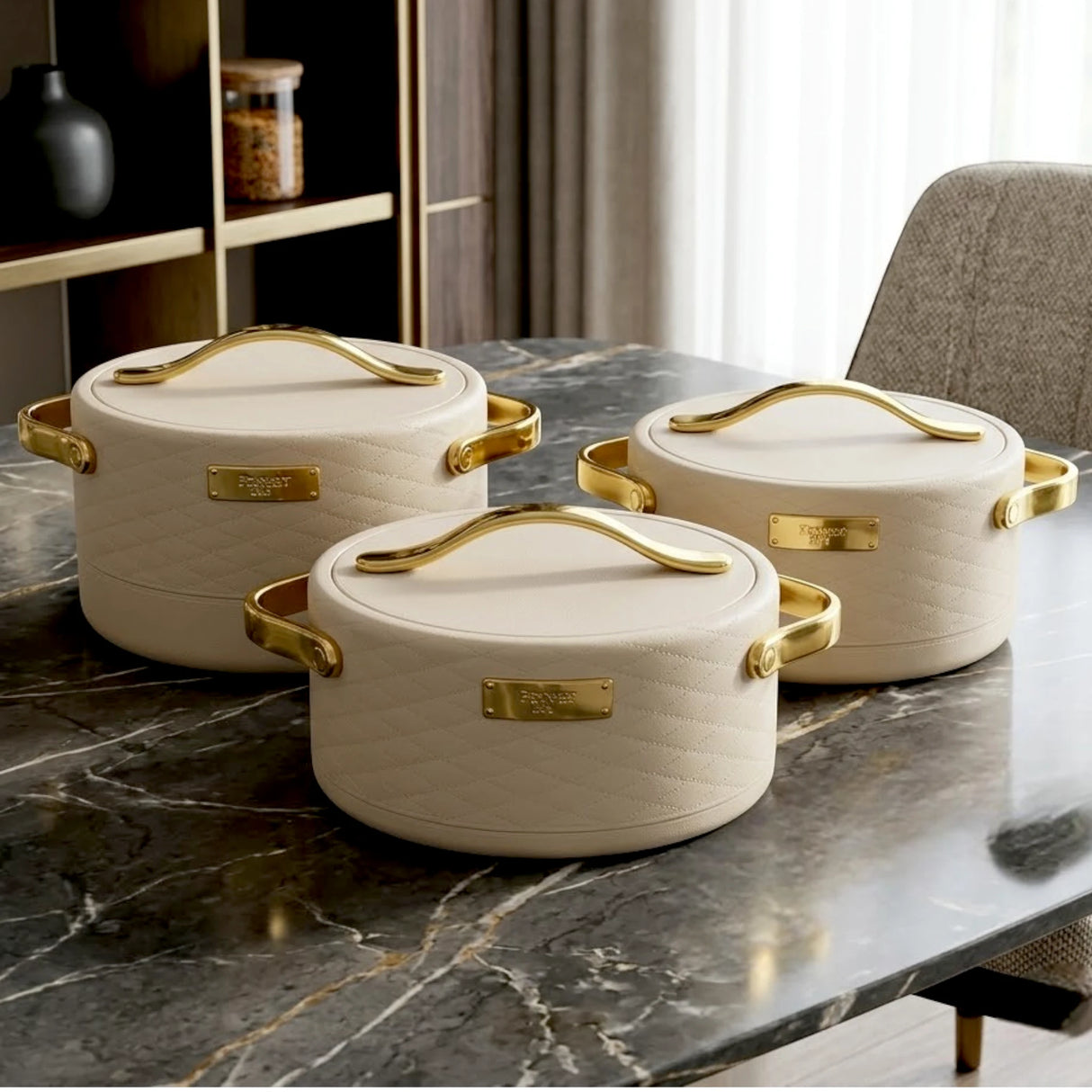 hot pot 3pc round beige china ehp