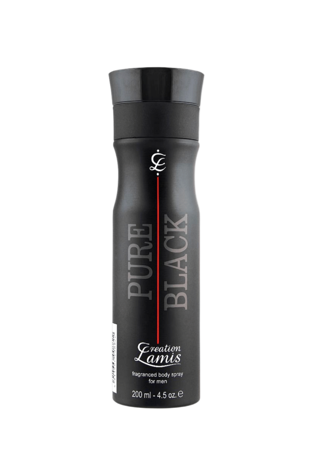 lamis body spray pure black 200ml for men