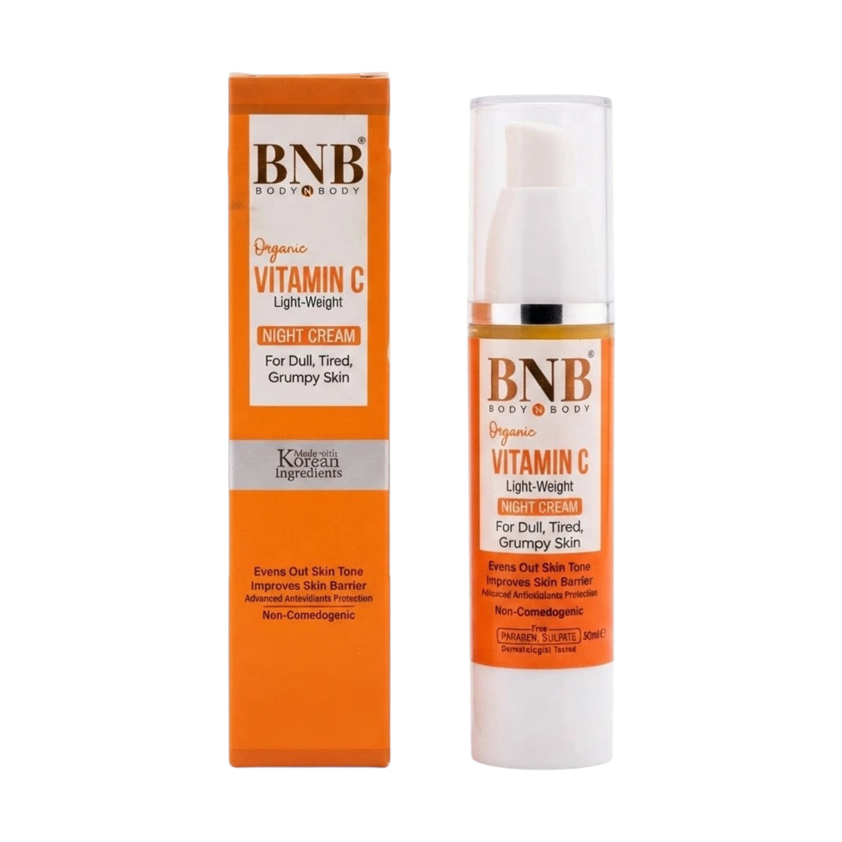 bnb night cream vitamin c light-weight 50ml