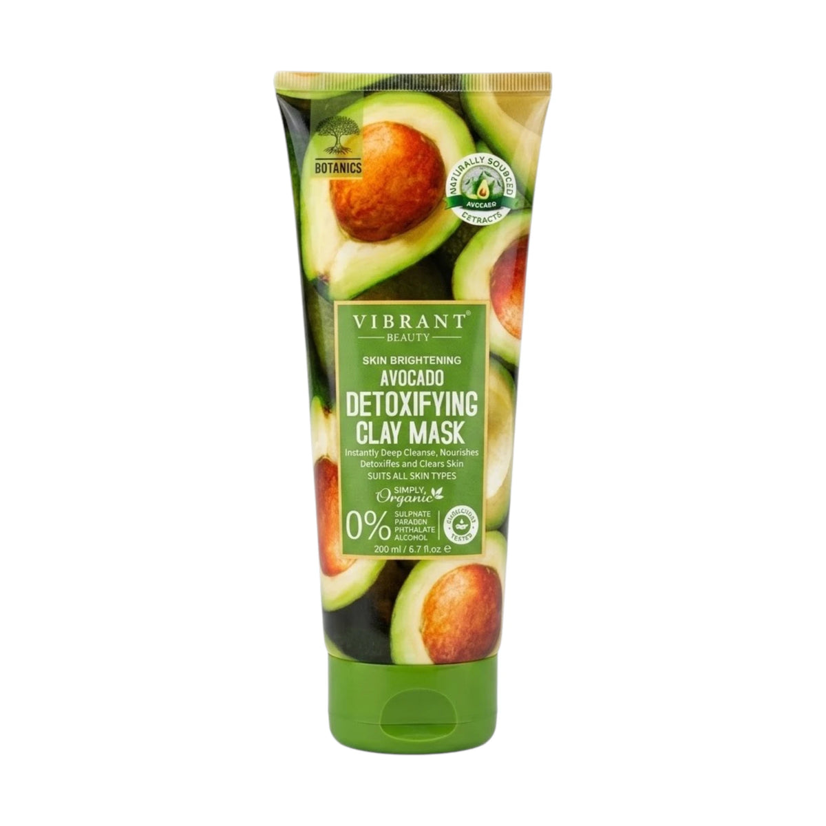 botanics clay mask avocado detoxifying 200ml