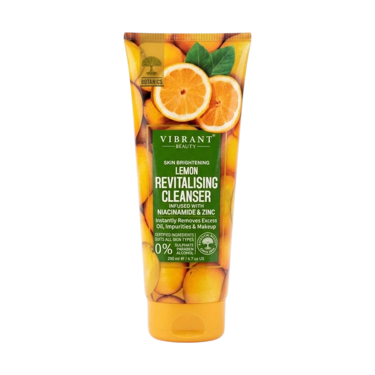 botanics facial cleanser lemon revitalising 200ml