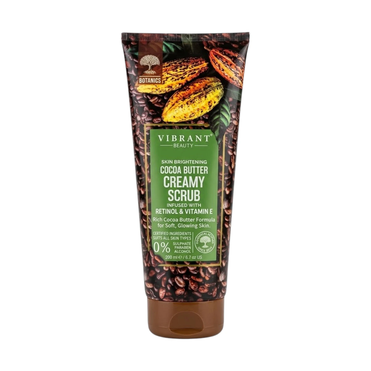 botanics facial scrub cocoa butter creamy 200ml