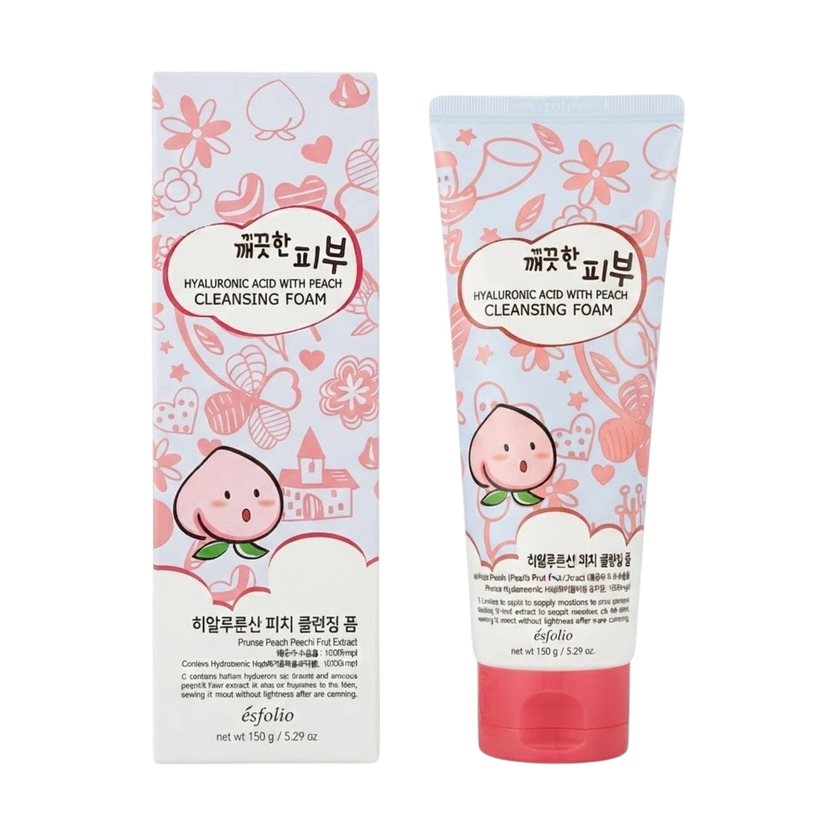 esfolio cleanser hyaluronic acid with peach 150g