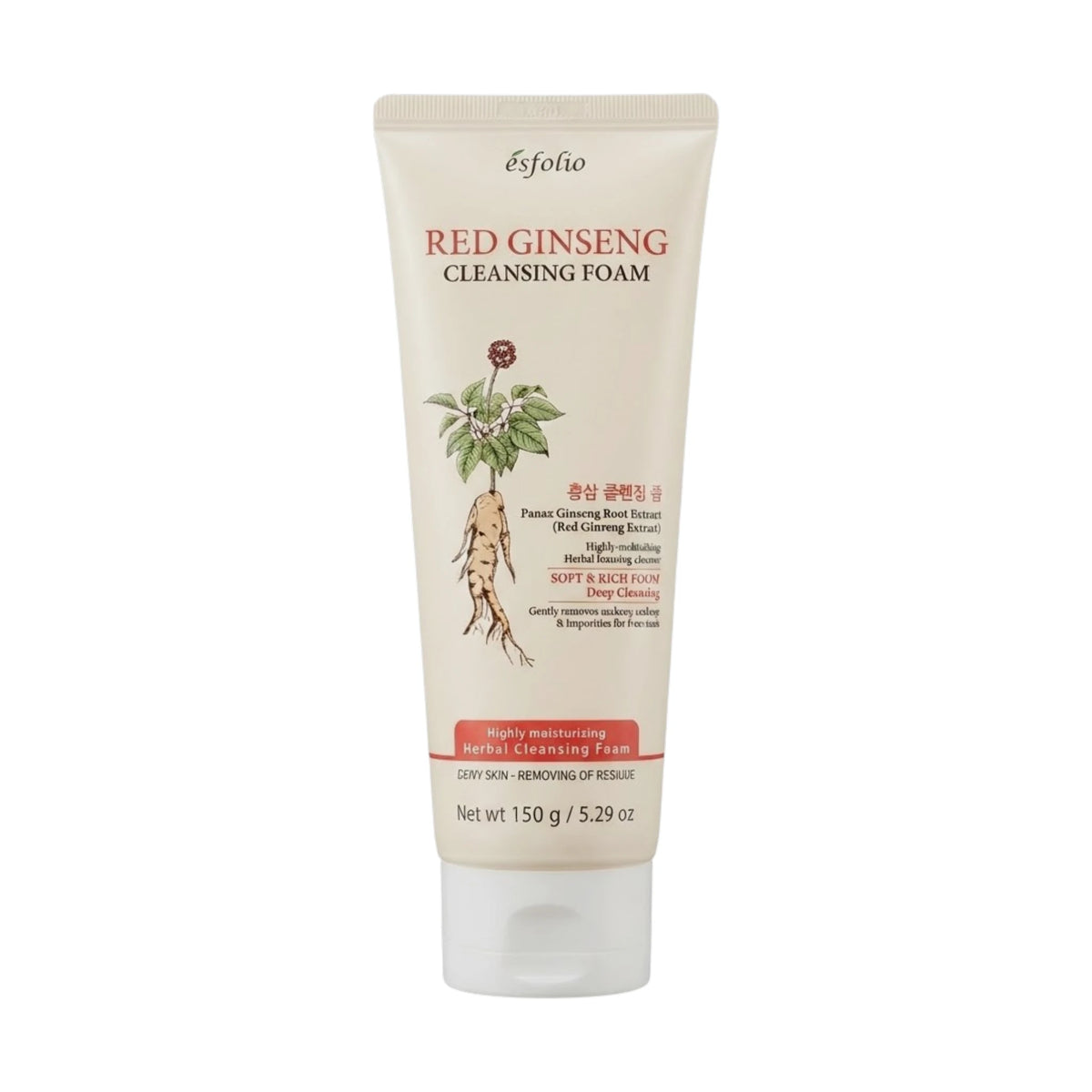 esfolio cleansing foam red ginseng 150g