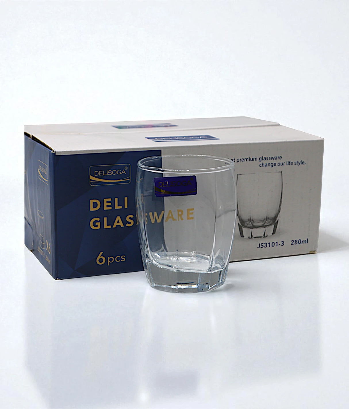 deli glass 6pc js3101-3