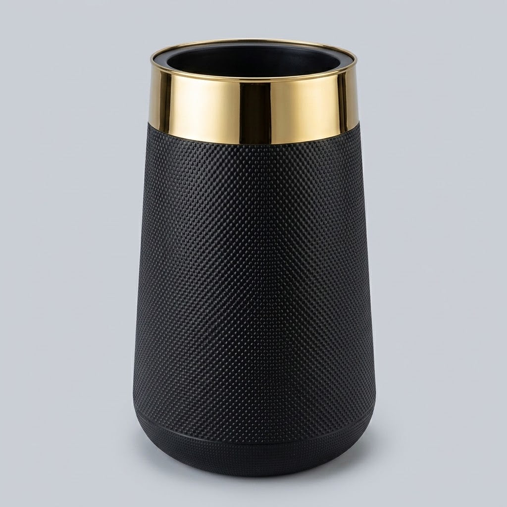 planter fiber golden patti 26"x12" black d643