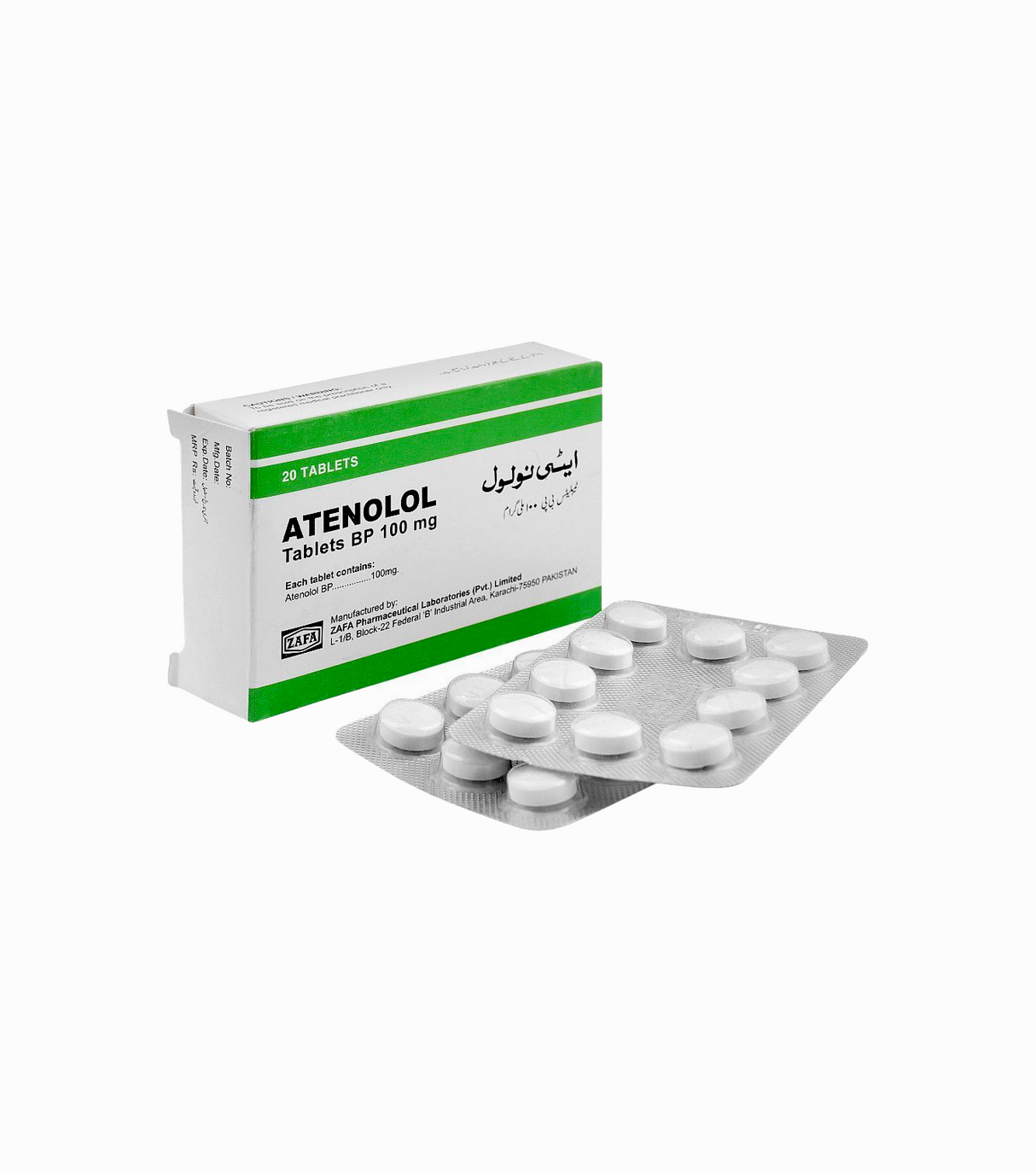 tab atenolol 100mg 20s