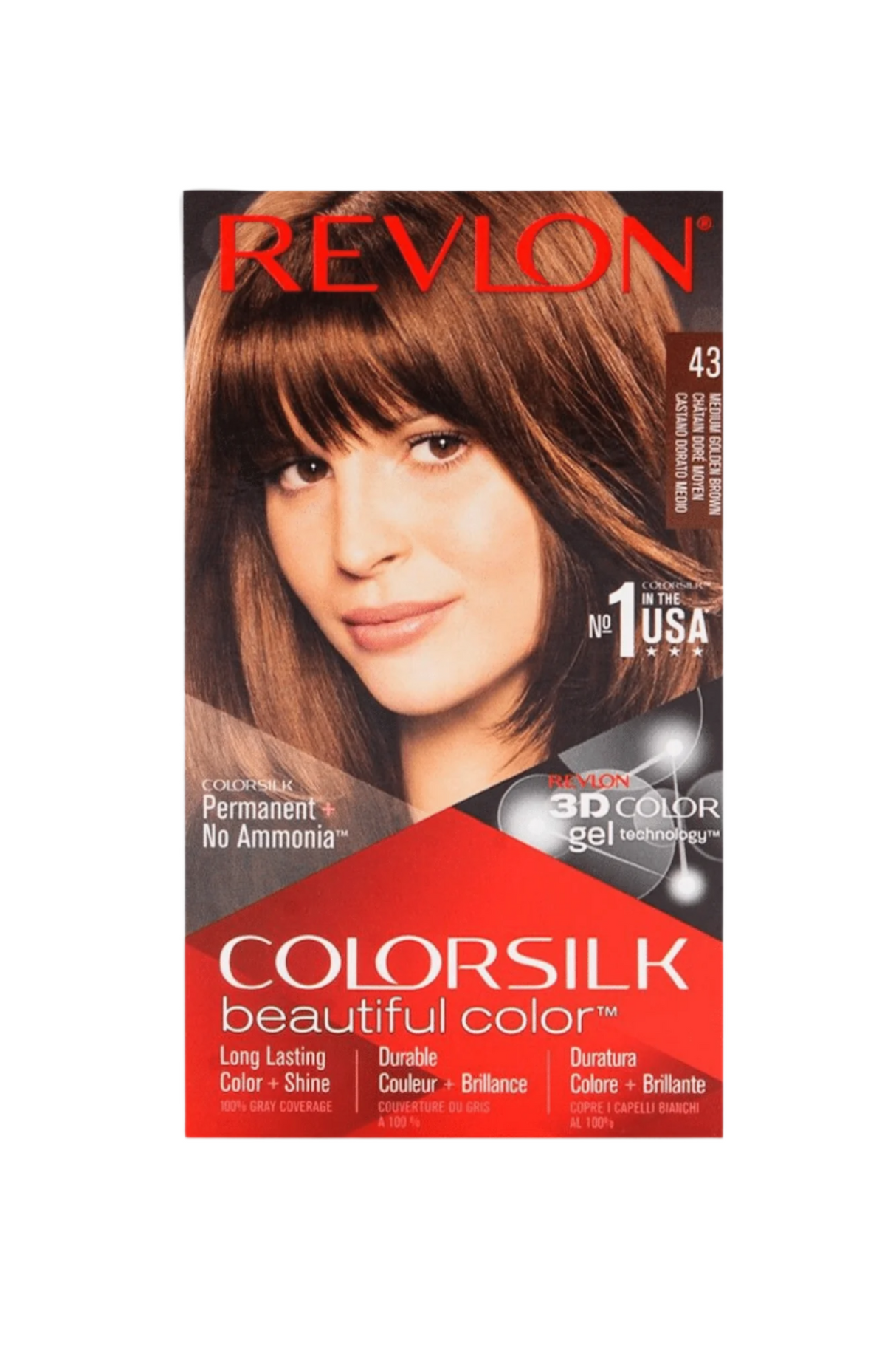 revlon hair color medium golden brown 43