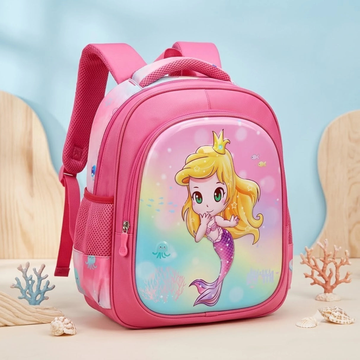 school bag fiber 12'' mermaid