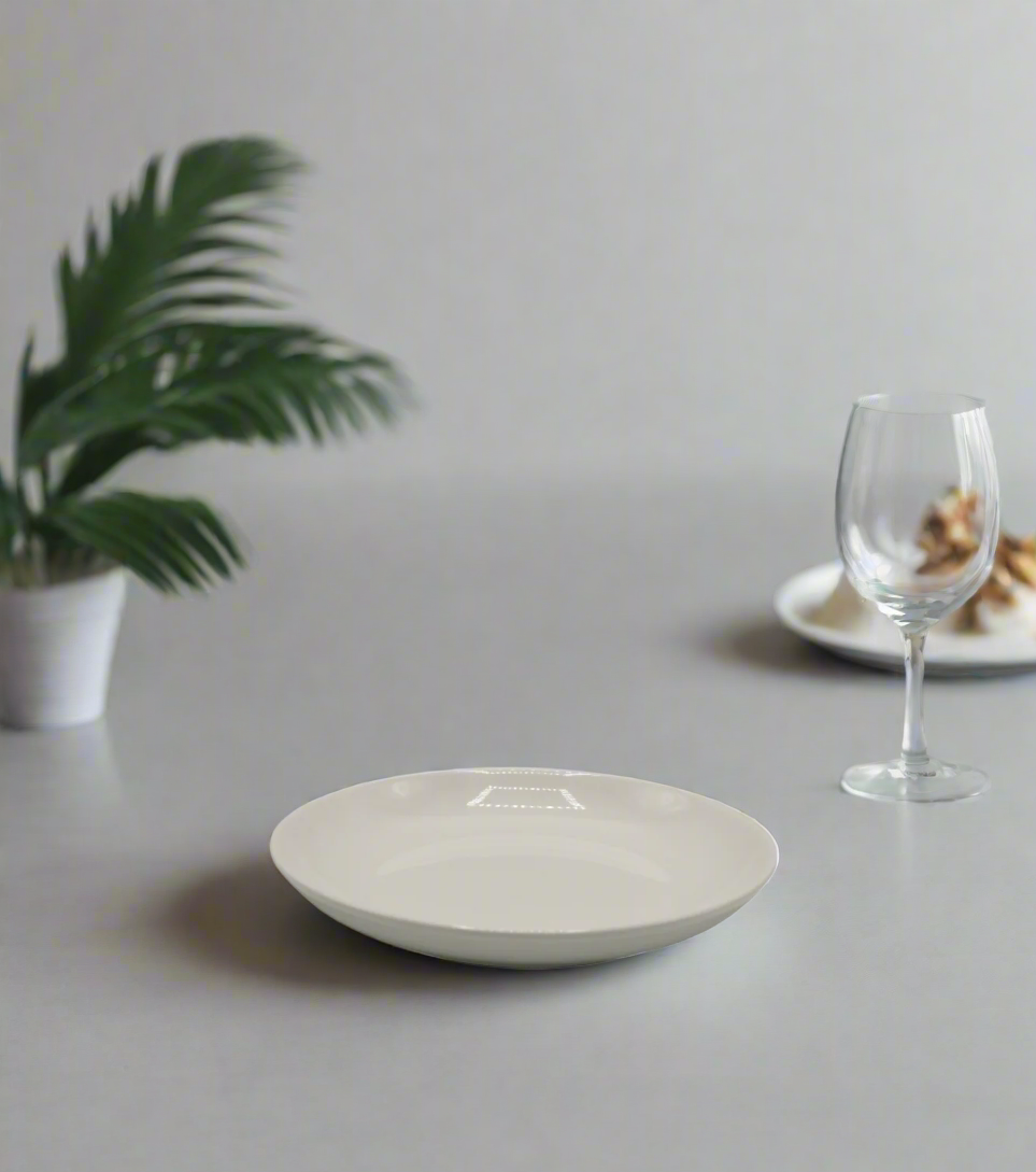 white ceramic plate 7"d china