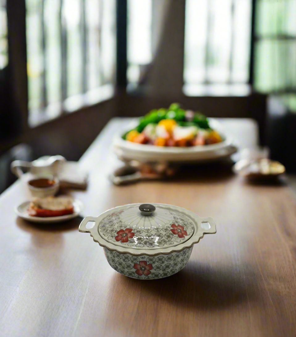 rf ceramic bowl & lid china