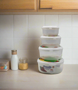 plastic box set 4pc pak fresh keeping round