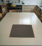 pvc table mat 1pc 45x12cm brown & white shade china d274