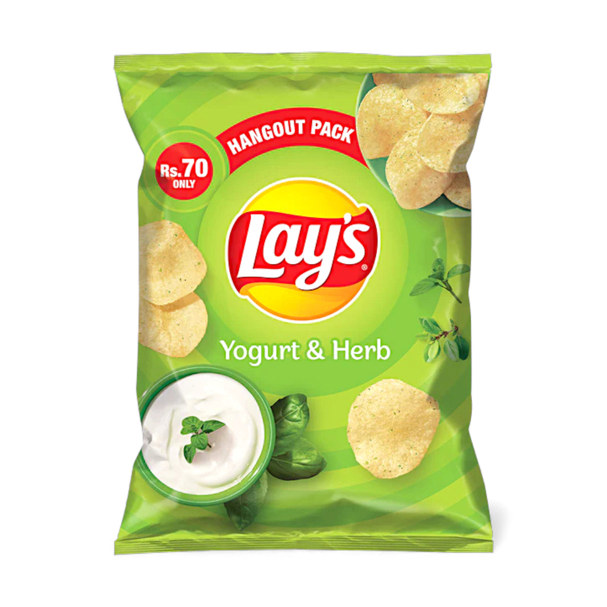 lays yogurt & herb 70rs