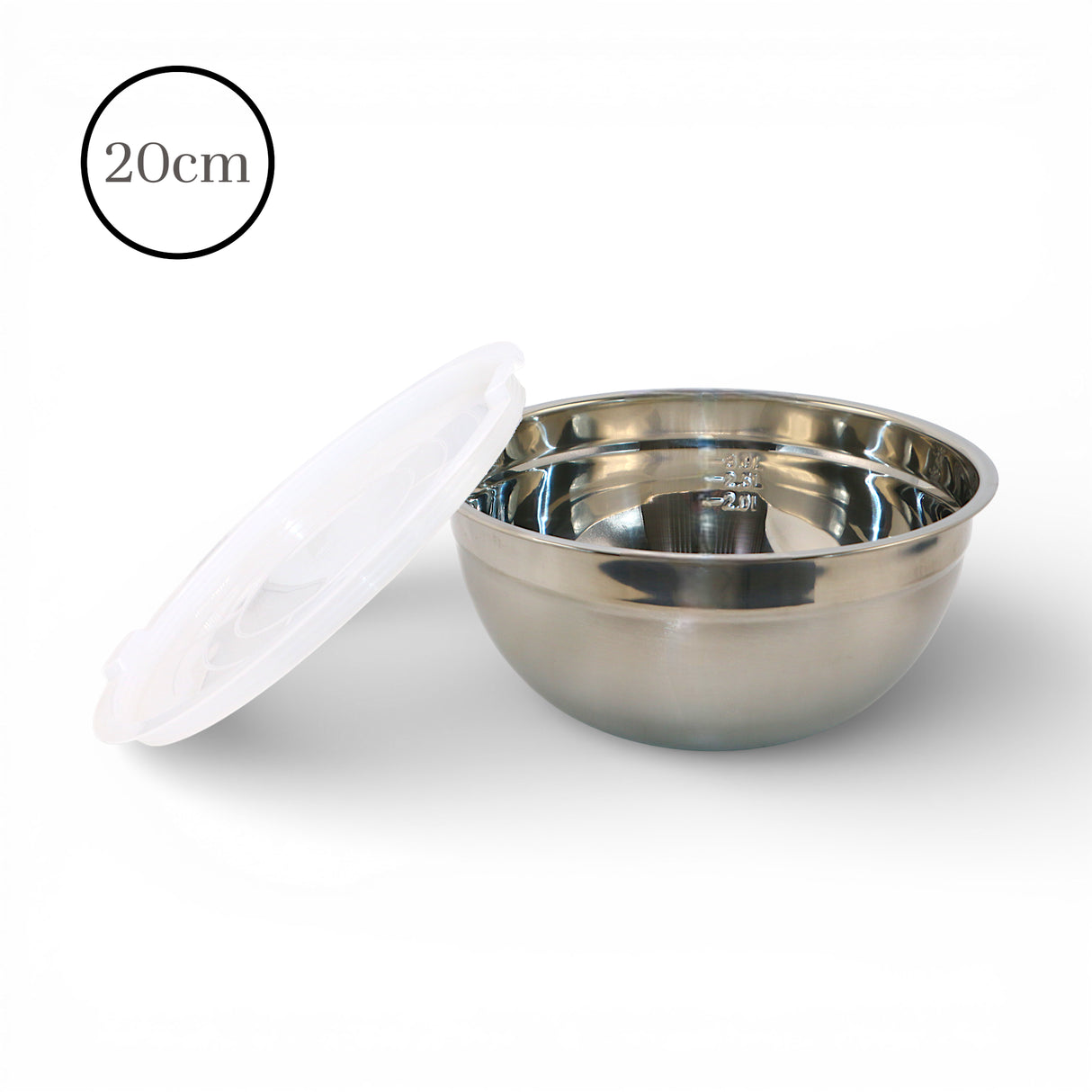 ss bowl & lid 20cm china 7474