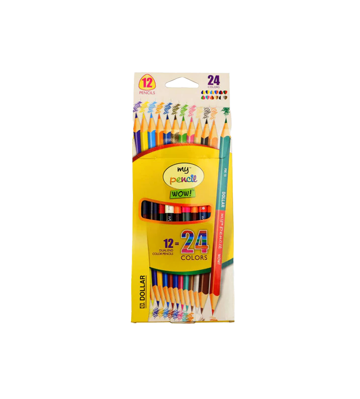 dollar dual color pencil 12 color r