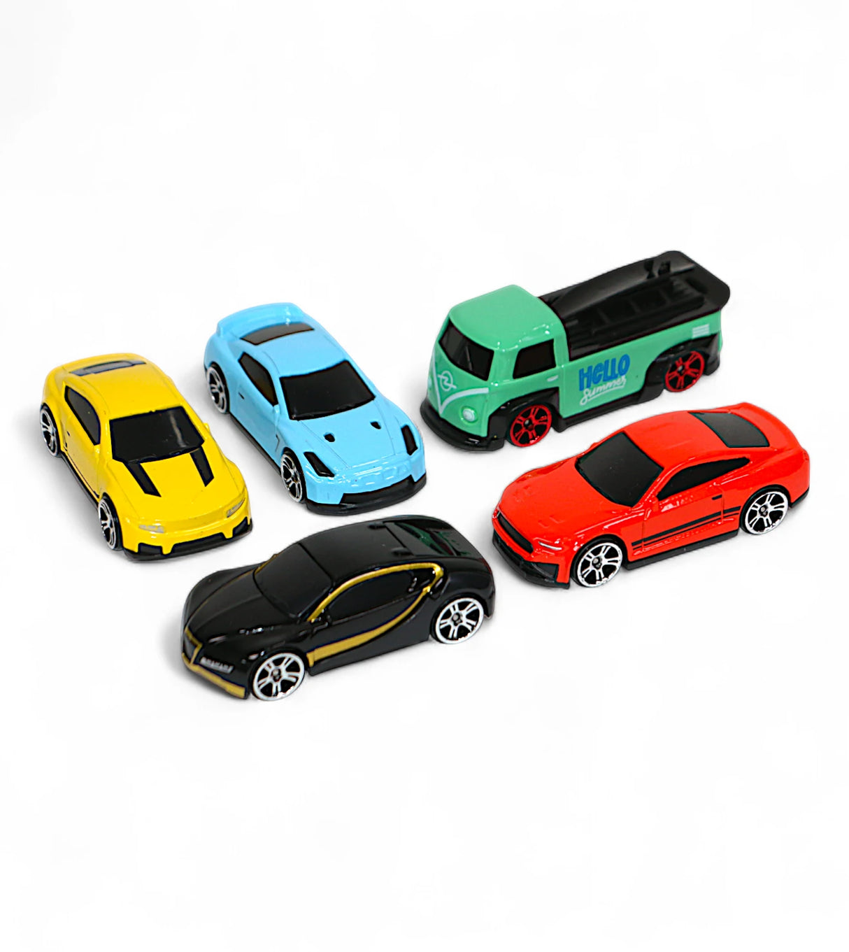 die-cast metal car set 5pc